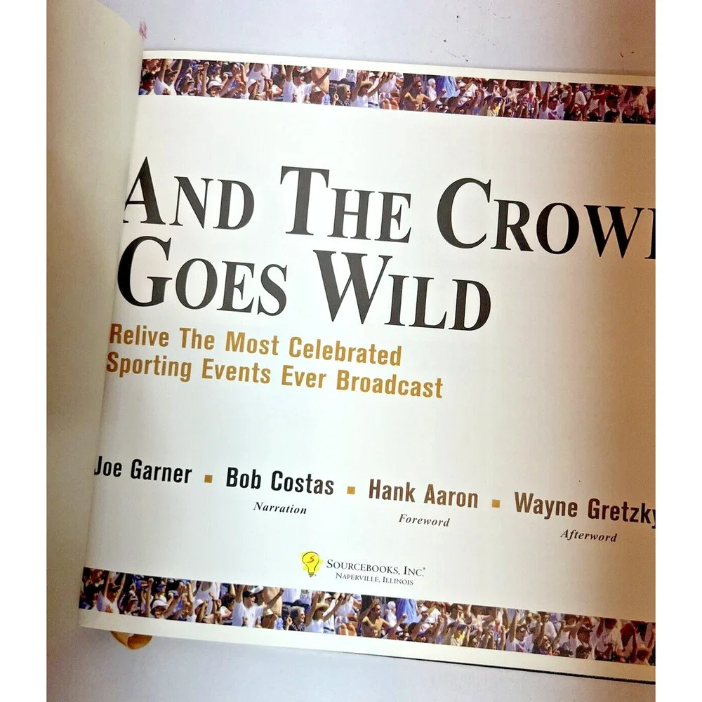 And‎ the Crowd Goes Wild Sports Book Gold edge page Bookshelf Danbury Mint 1999